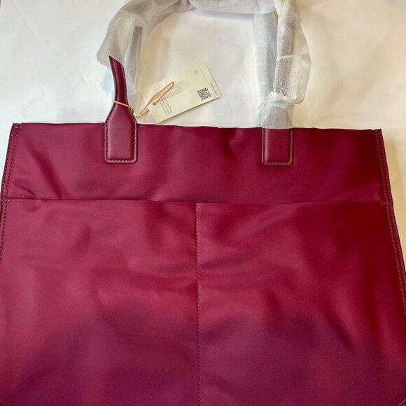 Quince Handbags - Quince Revive Nylon Large Tote New With Tags Burgundy